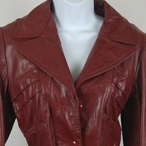 Vintage leather Lesoleil jacket